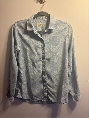Marine Layer Blue Floral Camp Shirt